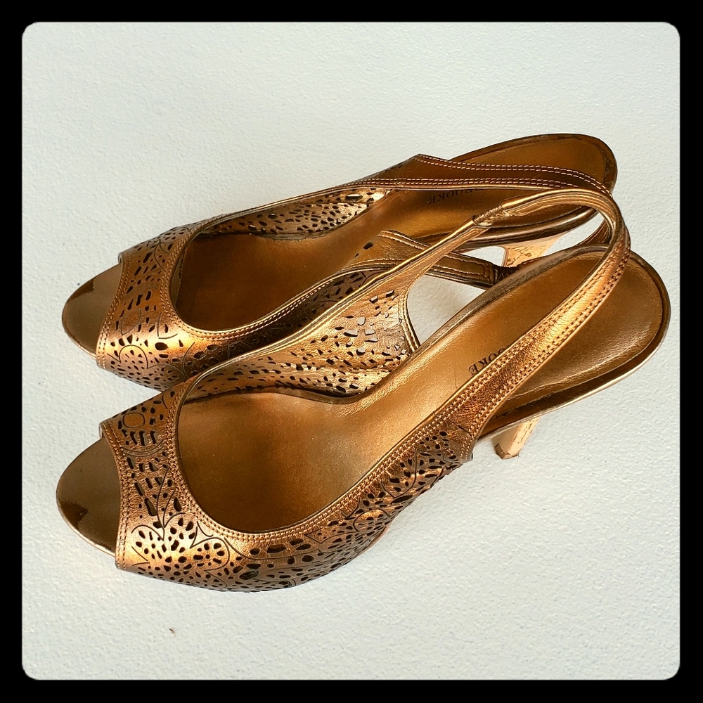 Bronze Slingback Heel